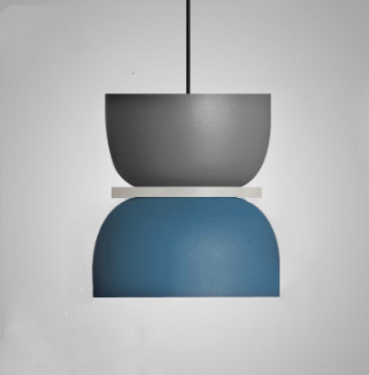 Lunora Saturn Halo Hanglamp – Modern Aluminium met Kleurrijk Accent