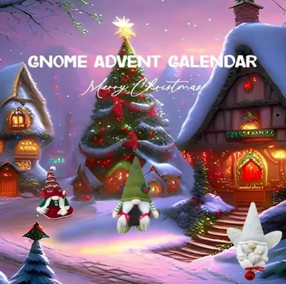 WinterWichtel – calendario dell'avvento di stoffa con gnomo di Natale – 24 caselle