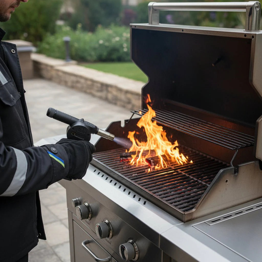 FIREBLOW – Portable BBQ Hand Blower for Charcoal Grill Vestragear