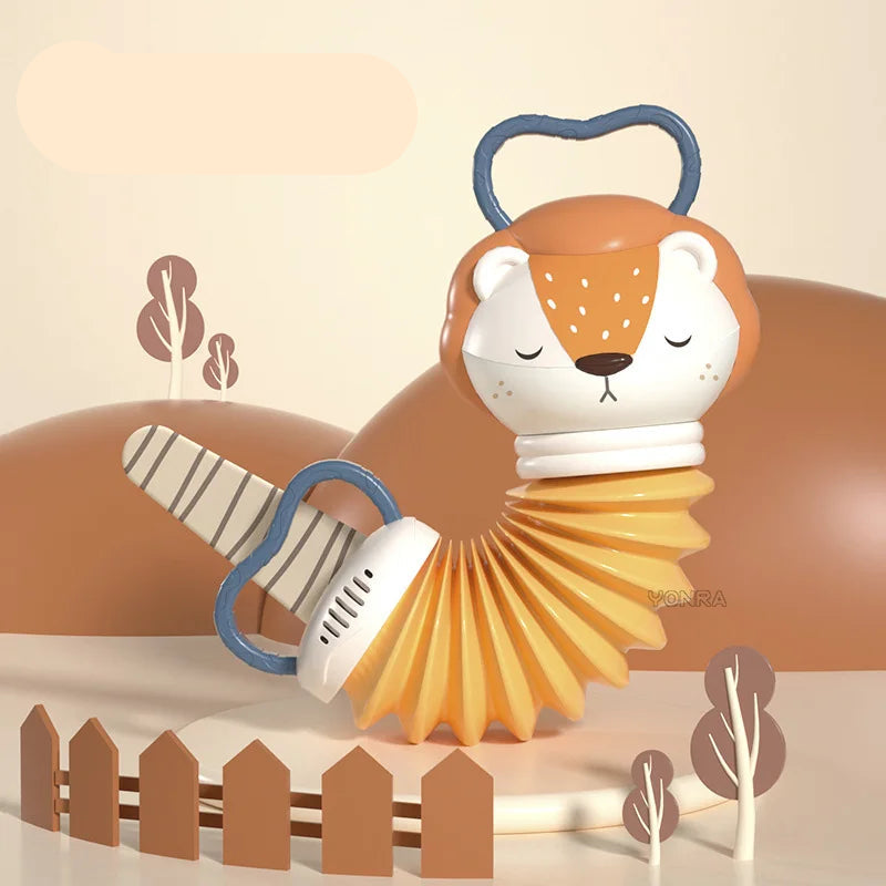 2-in-1 Baby Akkordeon en Rammelaar - Stimuleer de Zintuigen met Rustgevende Klanken Vestragear