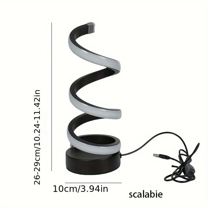 Luminex Lámpara de Escritorio en Forma de S – Iluminación LED Moderna, Alimentada por USB y Diseño Flexible
