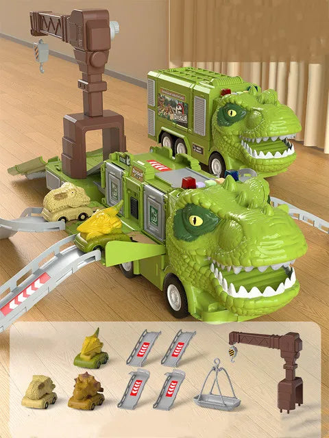 DinoRex DinoQuest Juego de Juguete – T-Rex y Triceratops con Luz y Sonido