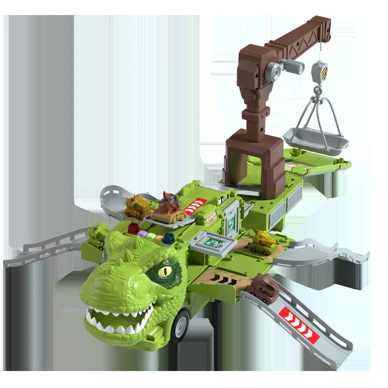 DinoRex DinoQuest Juego de Juguete – T-Rex y Triceratops con Luz y Sonido