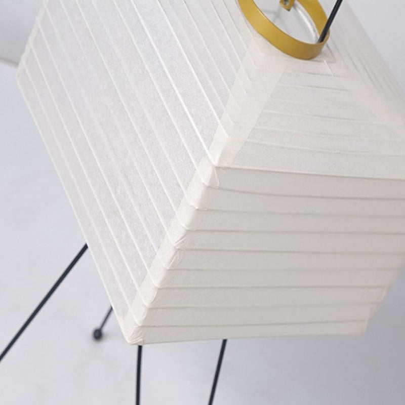 Lámpara de pie Yukari – Diseño japonés Wabi-Sabi con pantalla de papel de arroz y luz LED cálida