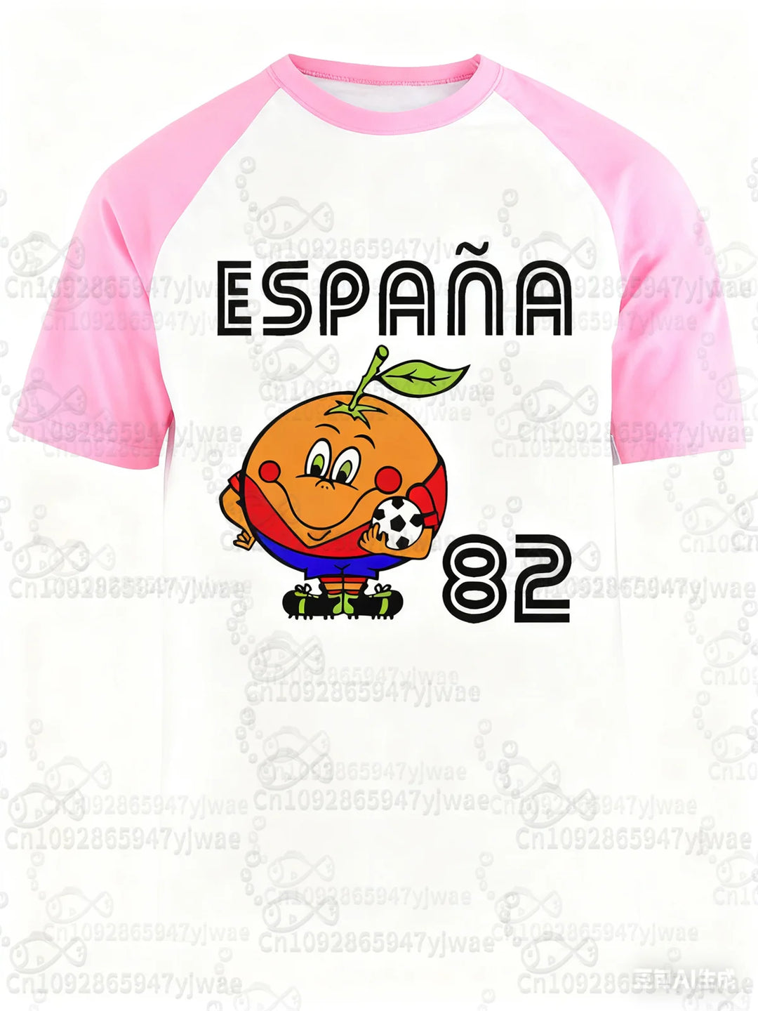 Spain 82 Naranjito World Football Sports T-Shirt For Men Women Unisex O-Neck T-Shirts Retro Commemorative Jersey Female T-Shirt VestraGear