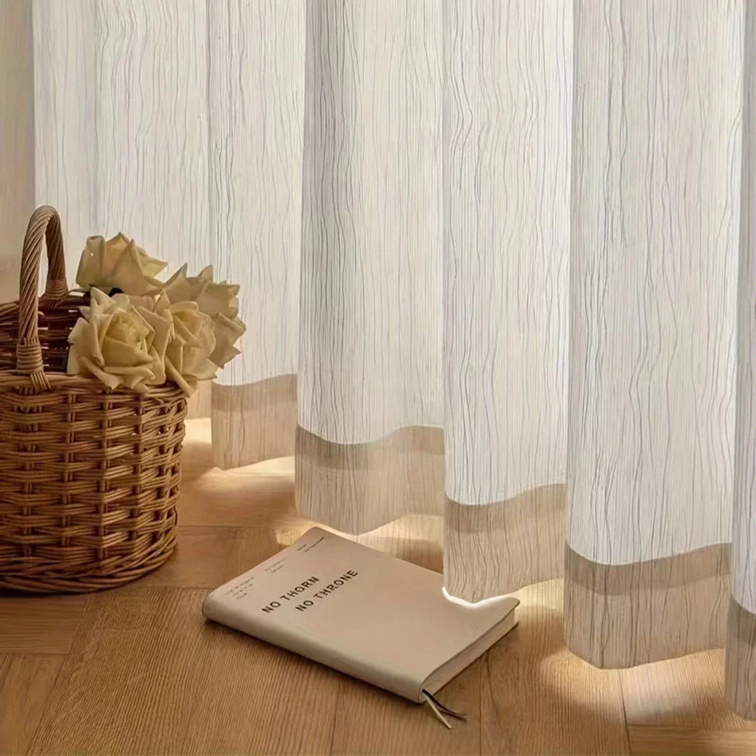 HAVENLUME - Wabi-Sabi Crinkle Sheer Curtains with Eyelets, Gently Light-Filtering & Elegant for Living and Bedrooms Vestragear