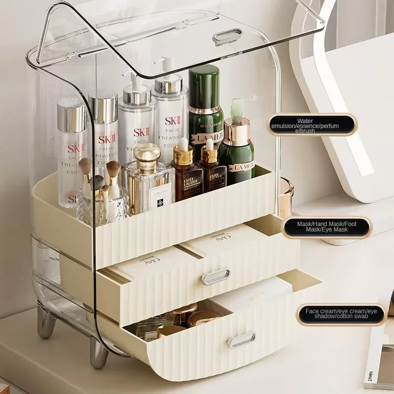 Lumora – Transparante Lade Organizer met Deksel voor Make-up & Sieraden