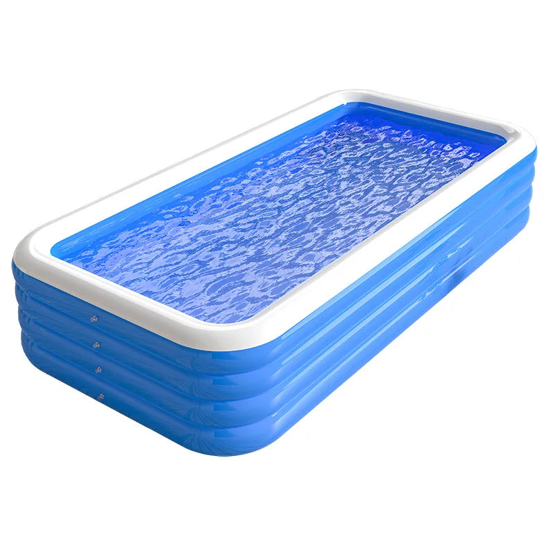 Aufblasbarer Pool – Großes rechteckiges Familienbecken für Garten &amp; Terrasse Bolendo