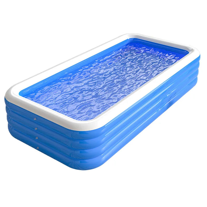 Aufblasbarer Pool – Großes rechteckiges Familienbecken für Garten &amp; Terrasse Bolendo