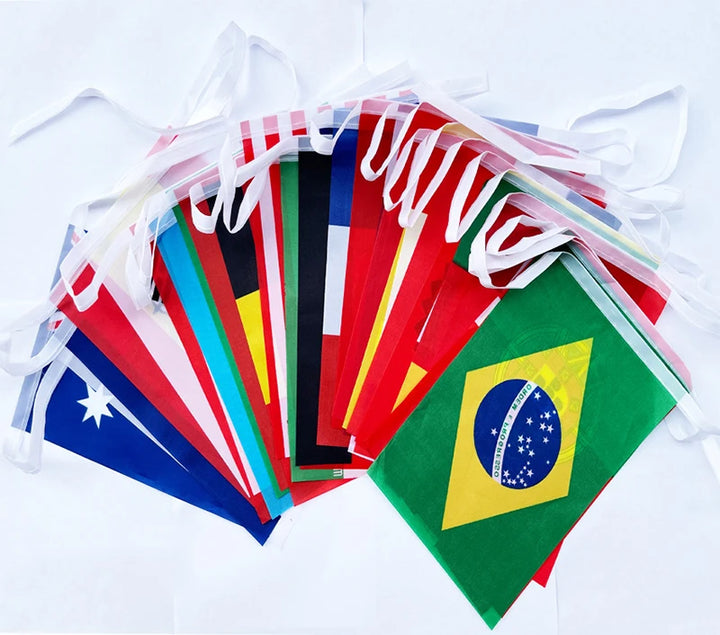 Z-ONE FLAG 100/200 Countries National Flag14x21cm 20x30cm String Flag Countries Around The World Nations Flag For Party decor VestraGear