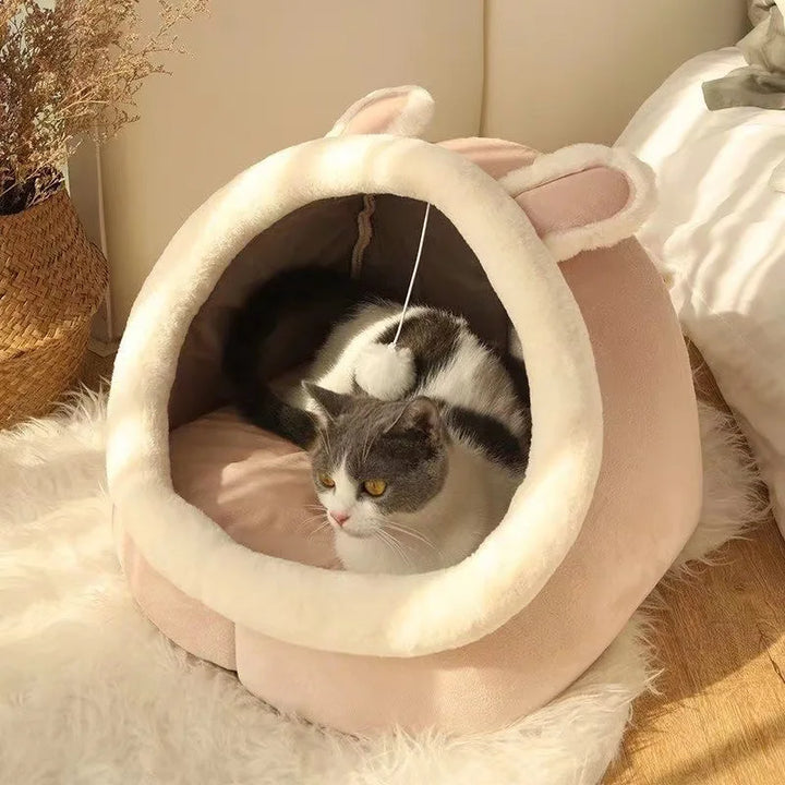 Furora – Maison pour chats chaude et amovible – Pour chats et petits chiens