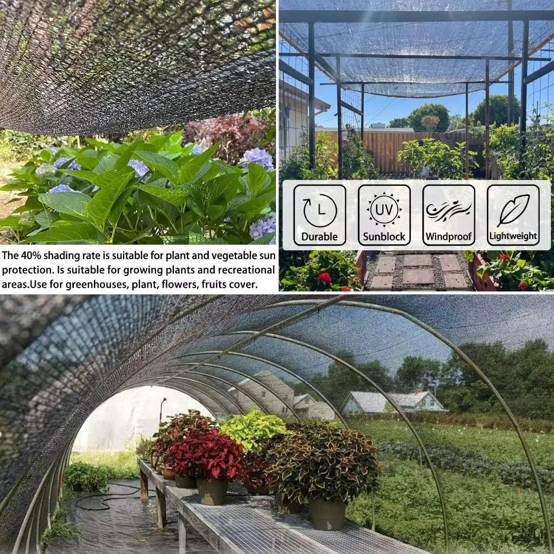 Schaduwdoek Zonwerend Gaas Zwart met Getapete Randen en Ringetjes voor Pergola Kas Tuin Patio Overkapping Terrasoverkapping Zonnescherm Tuinscherm Tuindoek Parasoldoek | Sansoti 1