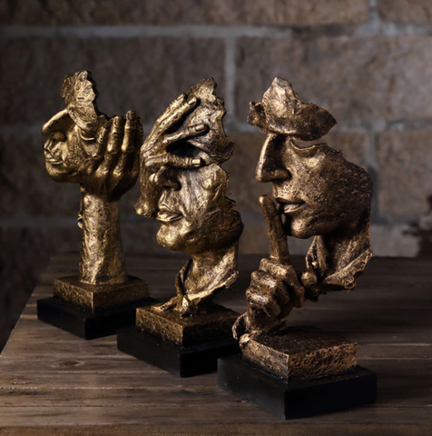 Abstracte Gouden Sculptuur "NordicLijn" – Moderne Scandinavische Decoratie Vestragear