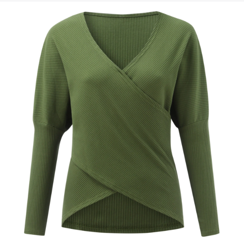 Suéter de mujer Velora de cachemira – Elegante y suave con detalle de cruce