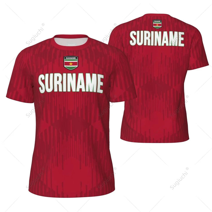 Sports Mesh T-shirt Suriname Flag For Running Bike Soccer Tennis Football Fitness Tees 3D Printed Custom VestraGear