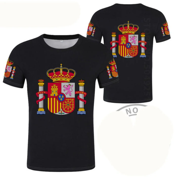 Spain Football Jersey 3D Proud of Spanish Emblem Graphic T Shirt for Men Clothing Espana Soccer Club T-shirt Man Gym Sports Tops VestraGear