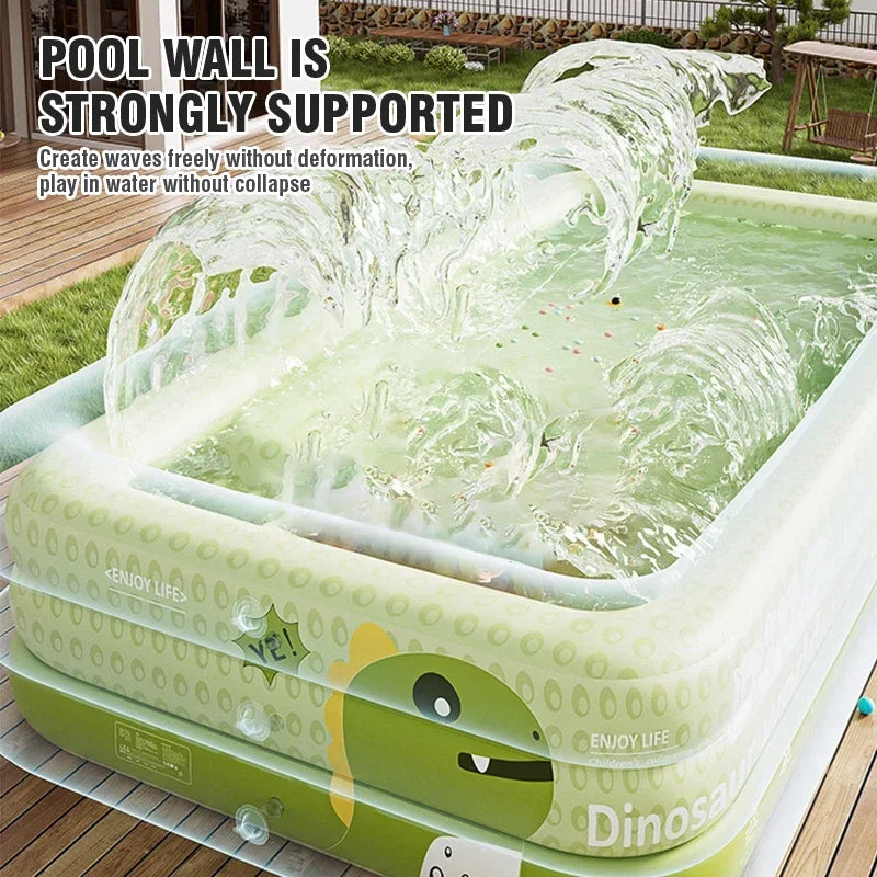 Aufblasbarer Kinderpool – Großes Gartenbecken mit Sonnendach & robustem PVC Bolendo