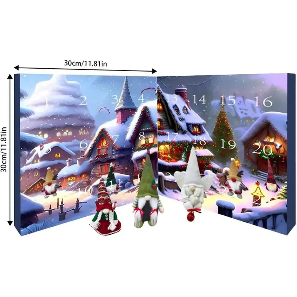 WinterWichtel – calendario dell'avvento di stoffa con gnomo di Natale – 24 caselle