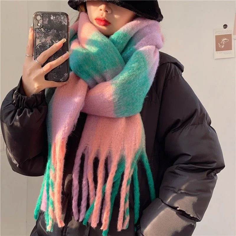 Veloria – bufanda de cachemira suave y cálida – accesorio de invierno colorido