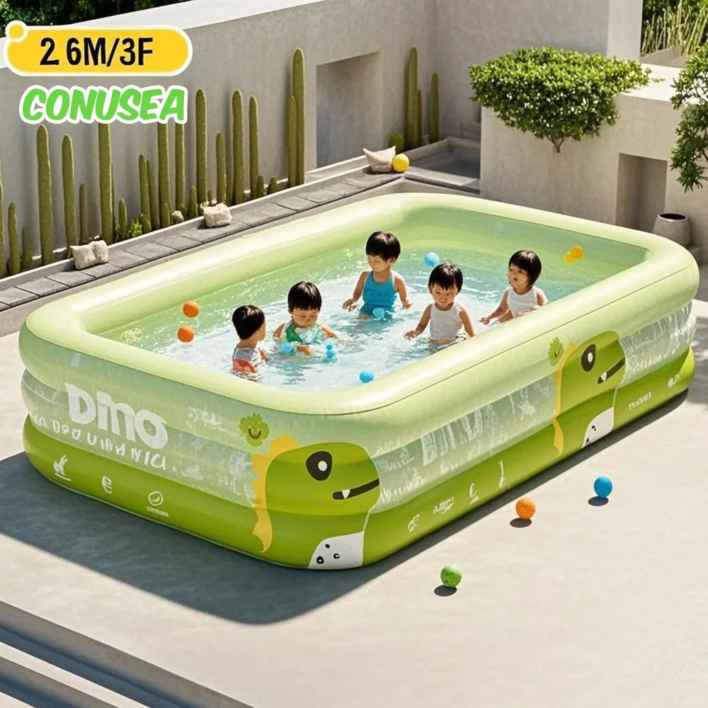Aufblasbarer Kinderpool – Großes Gartenbecken mit Sonnendach & robustem PVC Bolendo