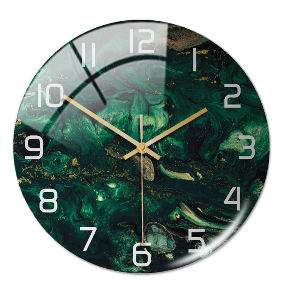 StoneAura – Horloge mural aspect marbre – Décoration intérieure moderne silencieuse