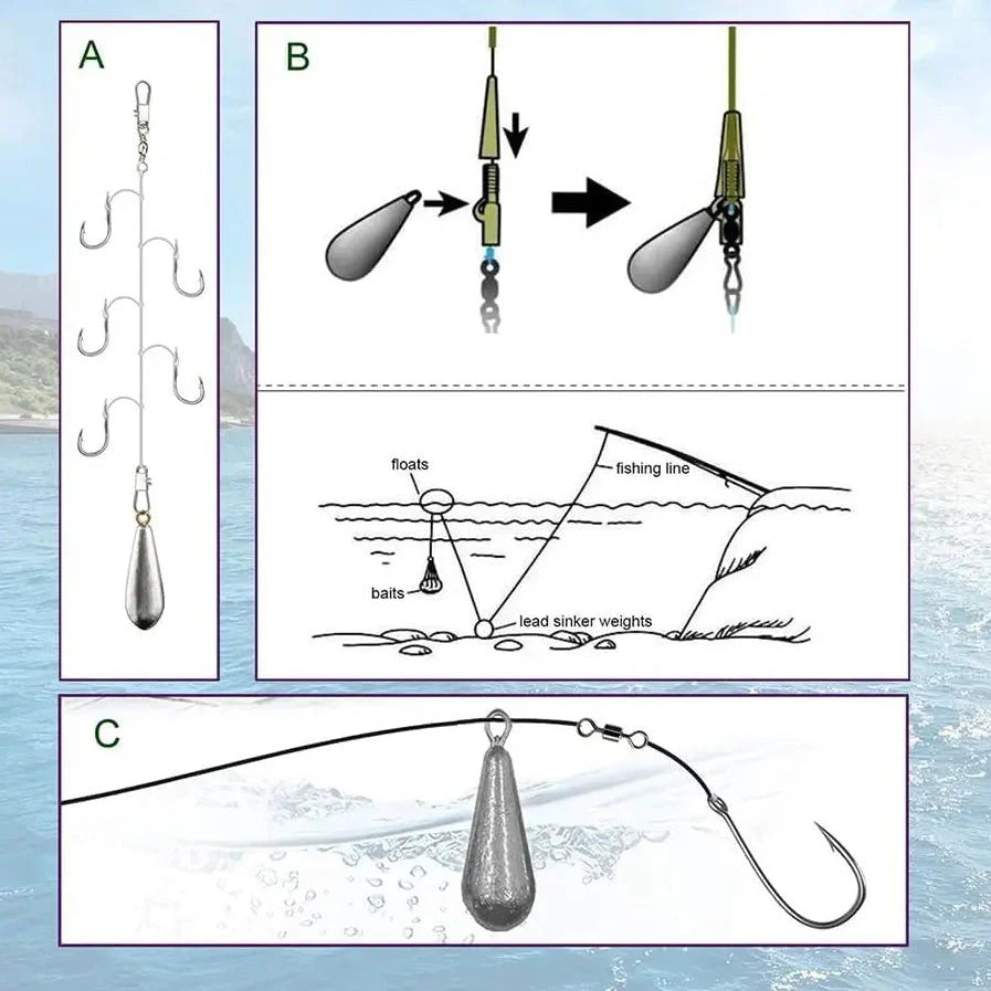 DROPSHOT – Drop Shot Fishing Sinkers Set for Freshwater & Saltwater Vestragear