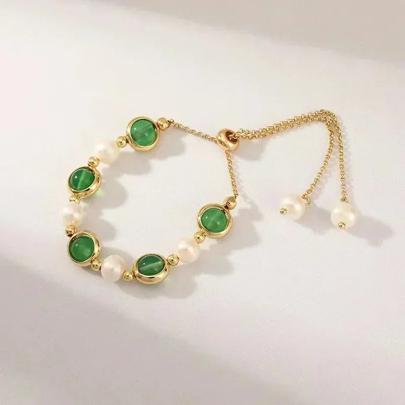 Serpentina Luxe Armbanden Set – 4-Delige Slangenmotief Armbanden met Groene Edelstenen & Rhinestones