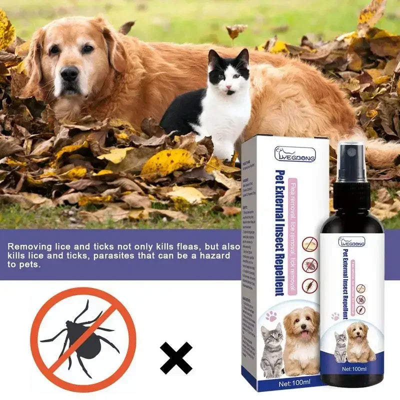 Haustier Insektenspray – 100 ml Pflegespray mit Pflanzenextrakten für Hunde &amp; Katzen Bolendo