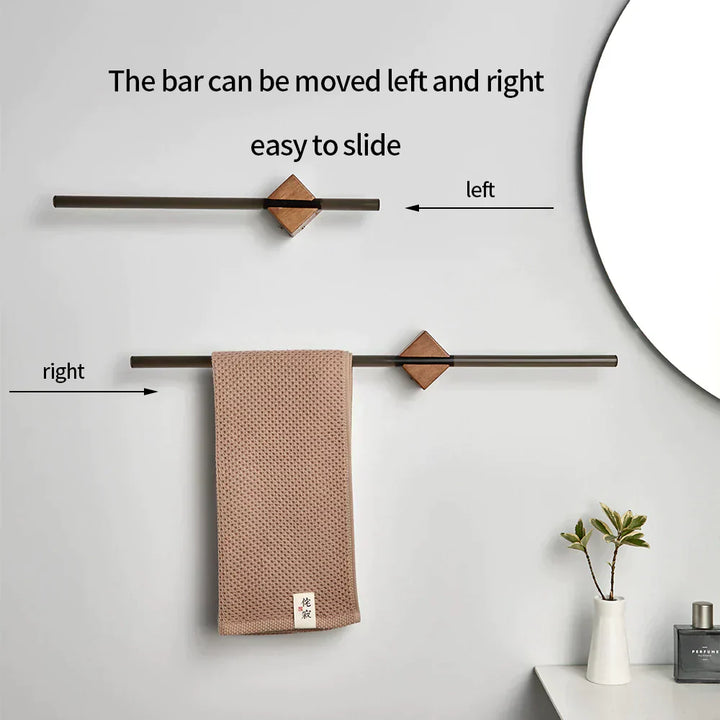 Houten handdoekhouder – Minimalistisch wanddesign, stevig &amp; ruimtebesparend