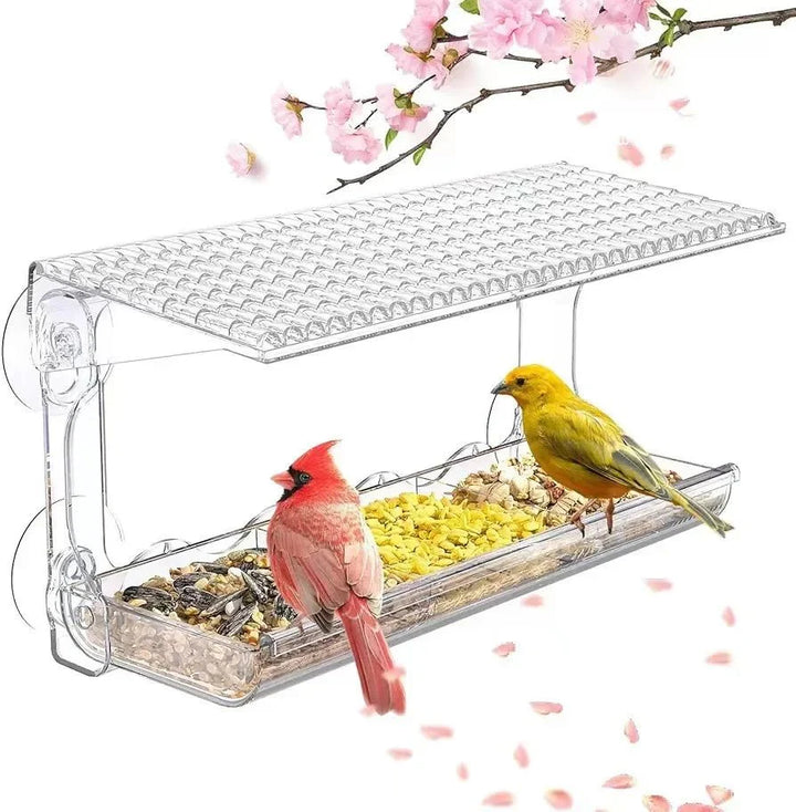 SKYVIEWFEED – Transparent Window Feeder Station for Wild Birds Vestragear