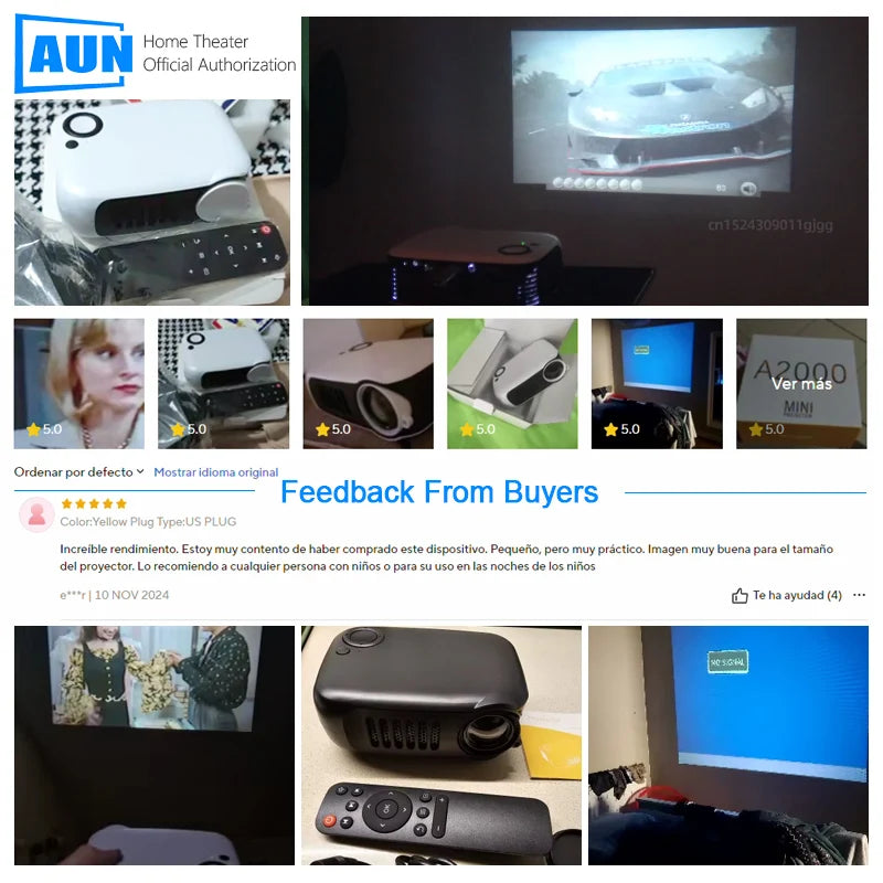MINI Projector Portable 3D LED Video Projectors Home Cinema Theater Game Laser Beamer Smart TV BOX 1080P 4K Via HD Port A2000 VestraGear