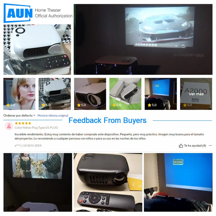 MINI Projector Portable 3D LED Video Projectors Home Cinema Theater Game Laser Beamer Smart TV BOX 1080P 4K Via HD Port A2000 VestraGear