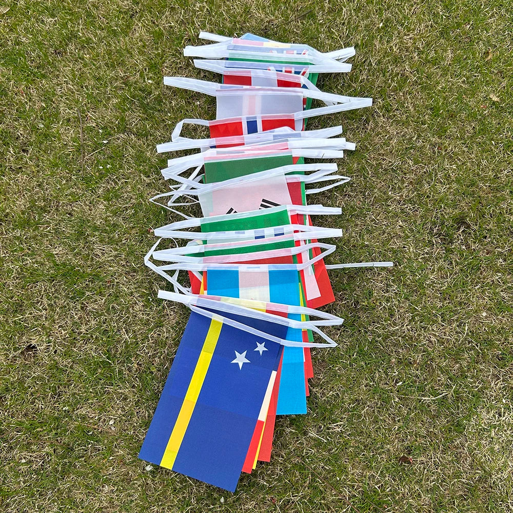 2026 42pcs world Country Flag 14x21cm NEW Football cup Countries Flag Bunting National String Banner Event Garlands decoration VestraGear