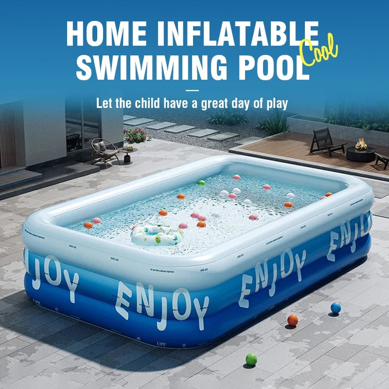 Aufblasbarer Pool – Großes Familienbecken mit Sonnendach &amp; robustem PVC Bolendo