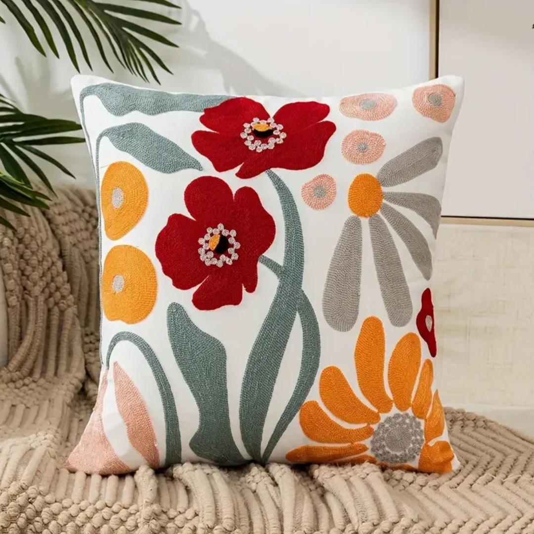 Sierkussensloop met Bloemenprint 0