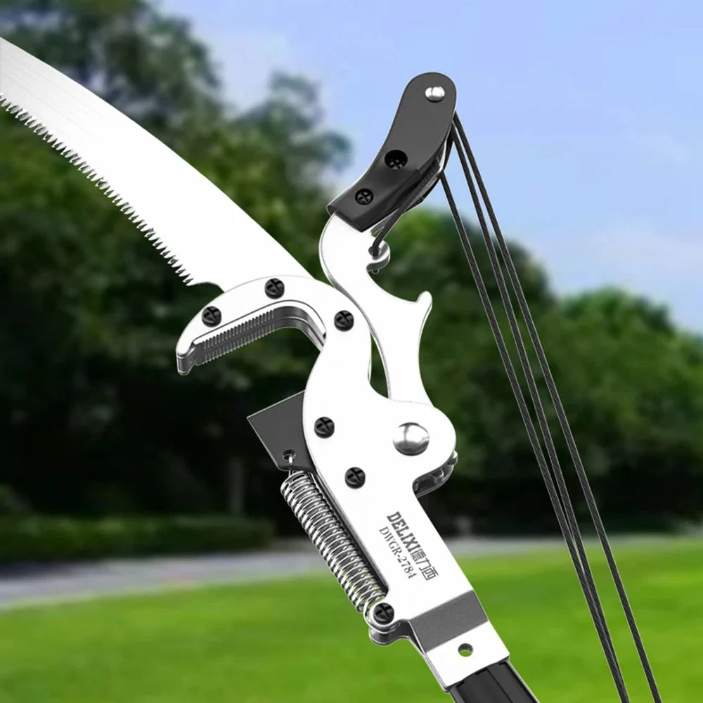 SkyCut Hoogtakschaar | Telescoop Bomenzaag met Touwsysteem | SK5-Stalen Mes | Voor Fruitbomen & Hoge Takken 0