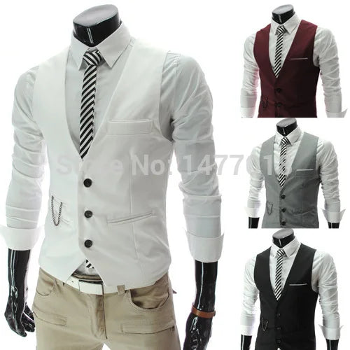 Colete Masculino Moderno – Ajuste Slim, Elegante e Confortável para Ocasiões Formais e Casuais