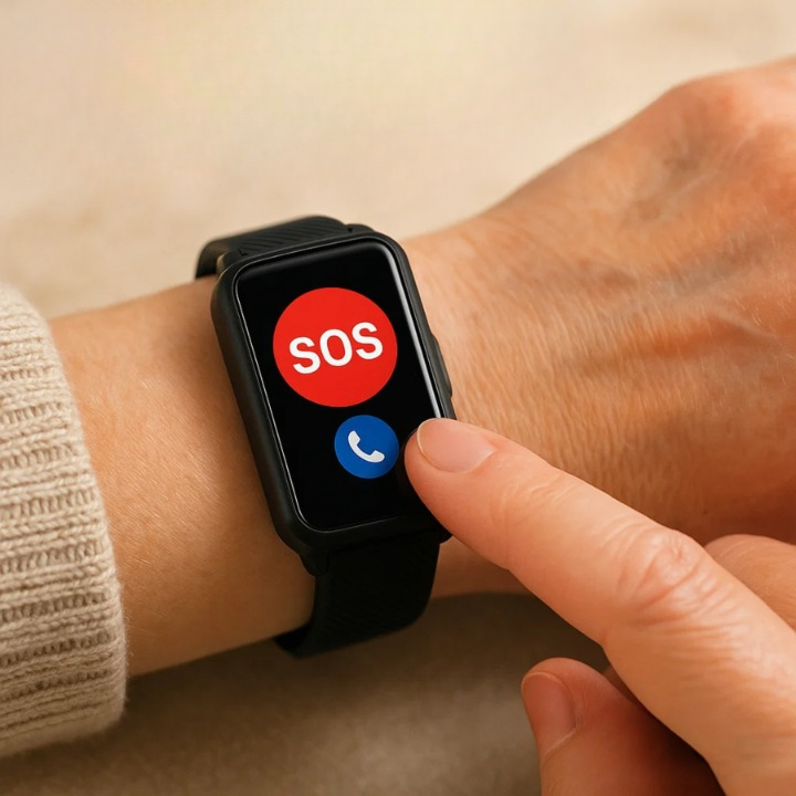 Smartwatch Senioren met Valdetectie SOS GPS 4G IP67 Waterdicht Medicijnherinnering Veiligheidszone Alarmering Hartslagmeting Bewegingstracking Ouderenhorloge Hulp | Sansoti 0