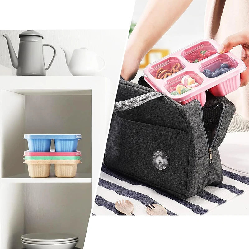 Snackdoos met vakjes – koop er één, krijg er één gratis bij aankoop van een set van twee. 3