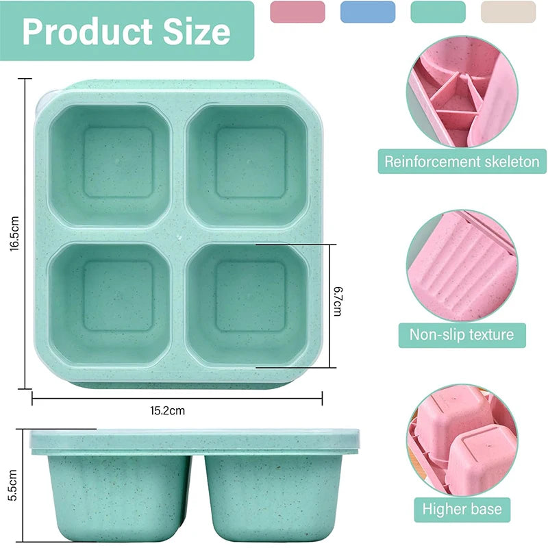Snackdoos met vakjes – koop er één, krijg er één gratis bij aankoop van een set van twee. 6