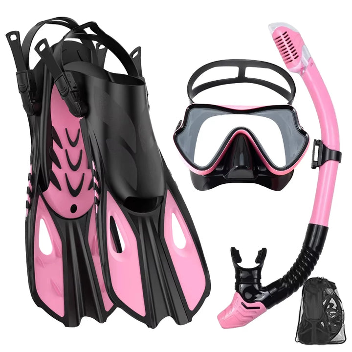 Snorkelset voor Volwassenen met Panoramisch Masker, Droge Snorkel en Verstelbare Vinnen 8