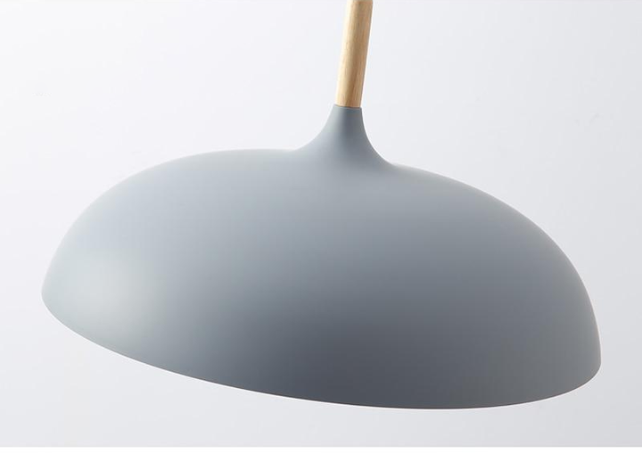 Coloria Pastel Hanglamp – Aluminium &amp; Hout met Verstelbaar Snoer in Retro Design