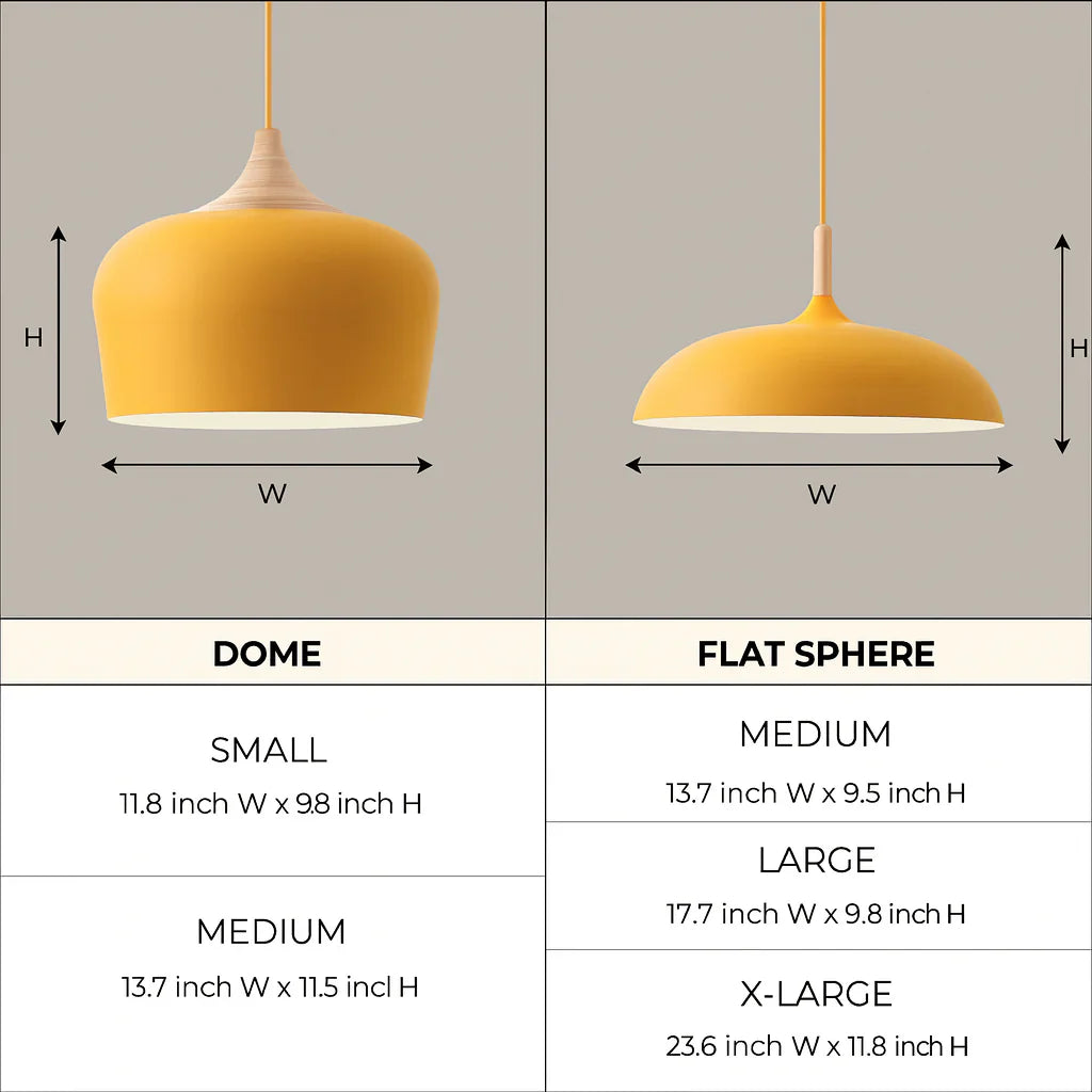 Coloria Pastel Hanglamp – Aluminium &amp; Hout met Verstelbaar Snoer in Retro Design