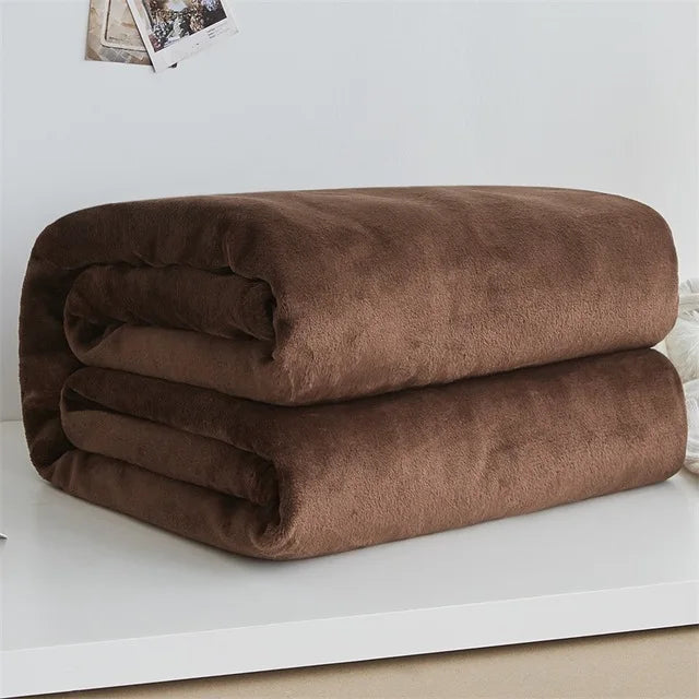 CuddleNest – Manta de forro polar coral ligera – Bebé, sofá y cama