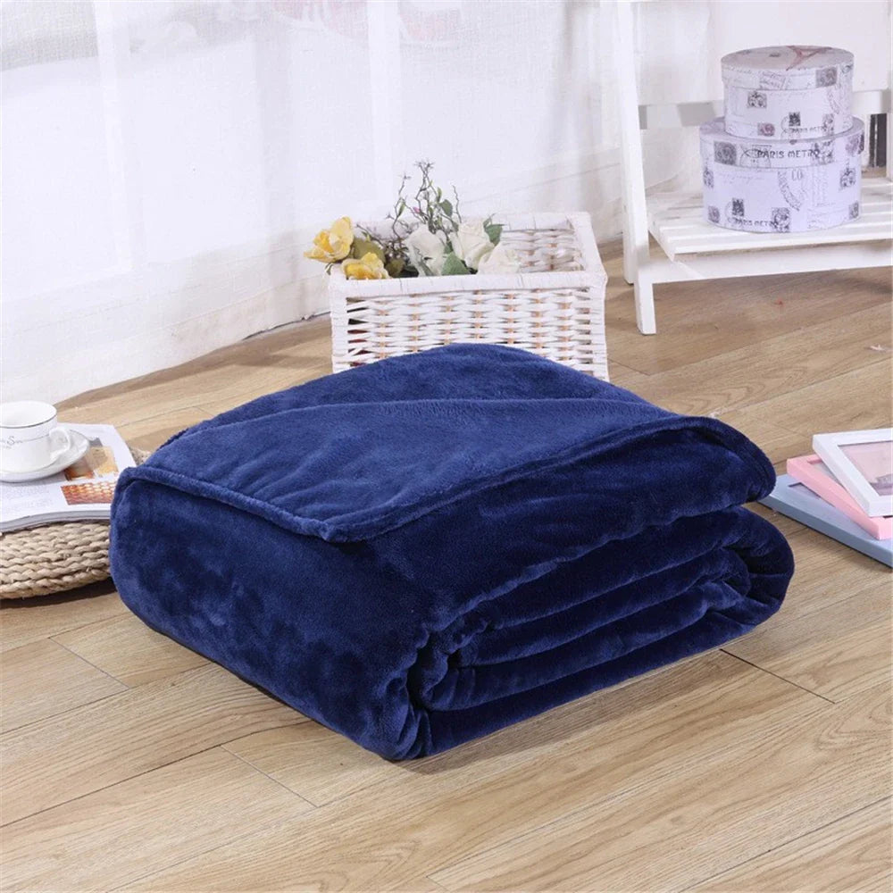 CuddleNest – Manta de forro polar coral ligera – Bebé, sofá y cama