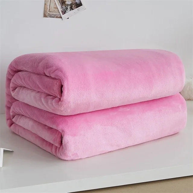 CuddleNest – Manta Coral Leve – Bebé, Sofá e Cama