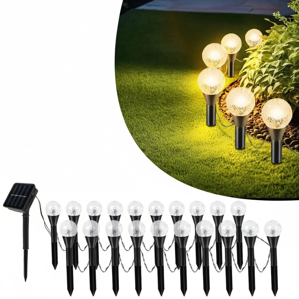SOLARGLOW LIGHT STRING – Energy-Saving Solar Lighting for Atmospheric Gardens Vestragear