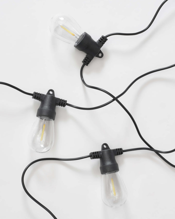 Solar Lichtsnoer Buiten 8 Meter Edison LED 12 Lampen Waterbestendig | Sansoti 0