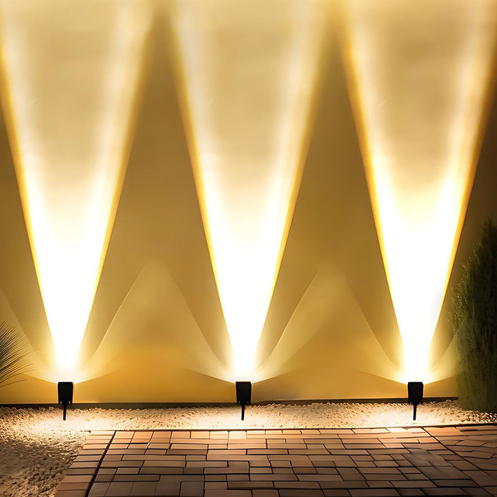 Solar Tuinspot LED Verstelbare Zoomlens Waterdicht IP65 Warmwit Energiezuinig voor Gazon Borders Gevel | Sansoti 0