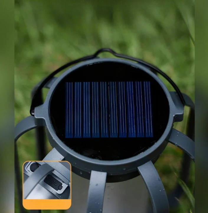 Solar tuinlantaarn (2 stuks) – LED-buitenverlichting met vlameffect en USB-C 8